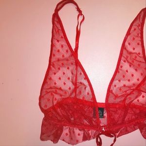 Only Hearts Coucou Lola side tie bralette - red Medium